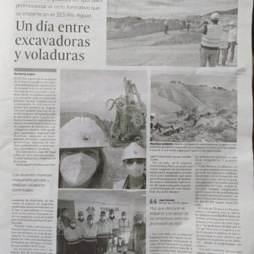 El IES RÍO AGUAS en prensa – Un día entre excavadoras y voladuras
