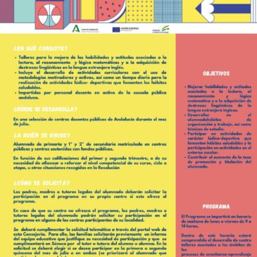 Programa de Refuerzo Estival 2021